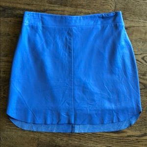 Genuine lambskin leather skirt Back black zipper